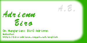 adrienn biro business card