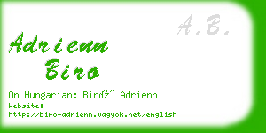 adrienn biro business card